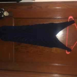 Navy blue body con cocktail dress